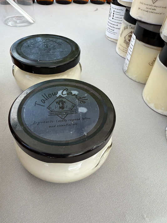 Warming tallow candle