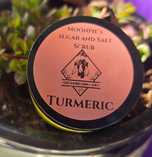 Moonpies' Sugar and Salt Whipped Tumeric Tallow Scrub